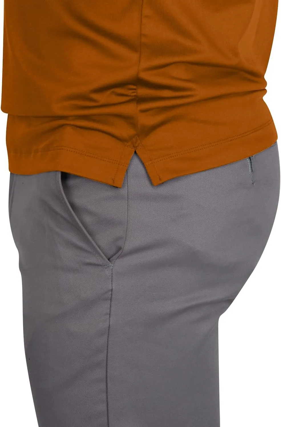 Men’s Untucked Golf Polo Shirts - The Perfect Length, Quick Dry, 4-Way Stretch Fabric. Moisture Wicking, UPF 50  Protection