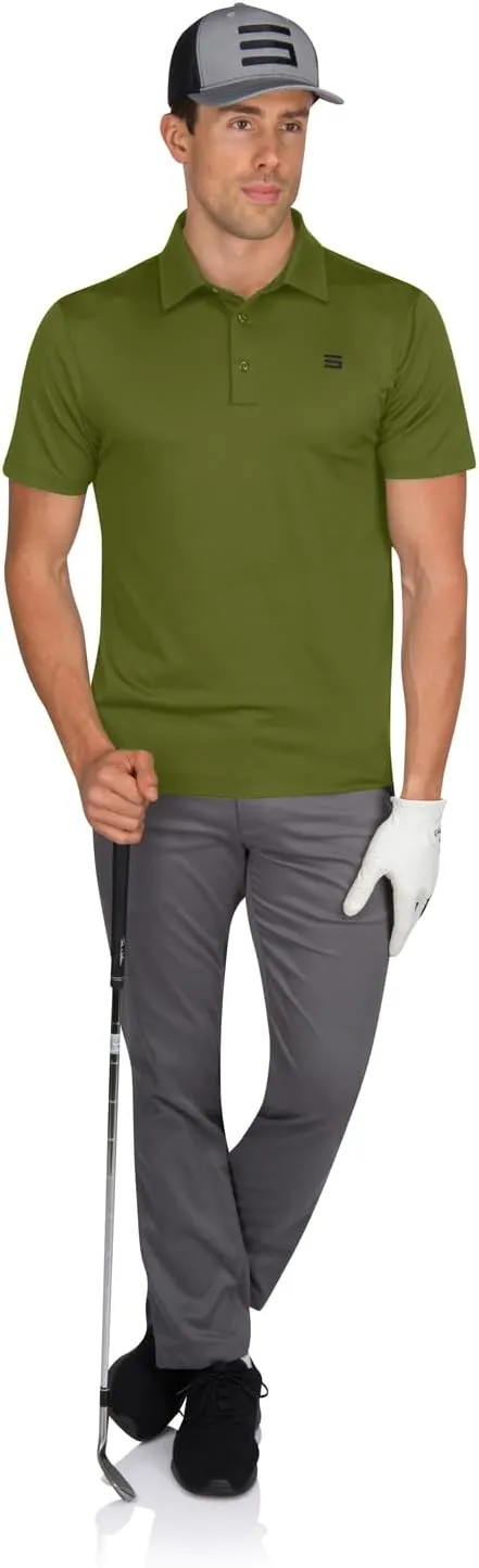 Men’s Untucked Golf Polo Shirts - The Perfect Length, Quick Dry, 4-Way Stretch Fabric. Moisture Wicking, UPF 50  Protection