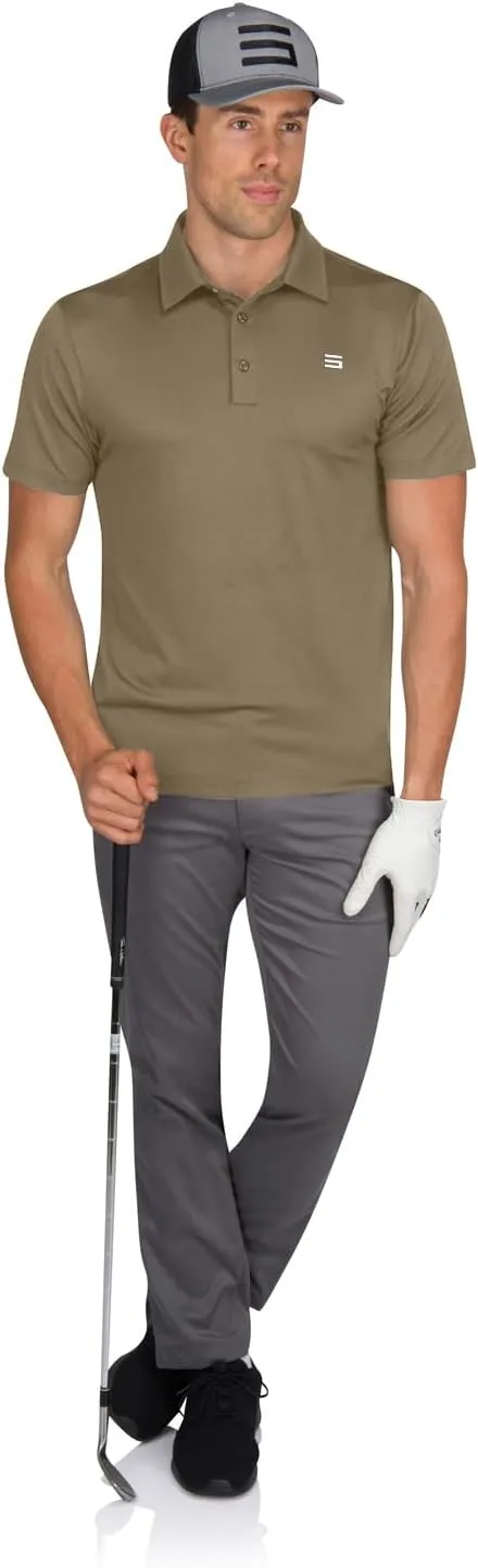 Men’s Untucked Golf Polo Shirts - The Perfect Length, Quick Dry, 4-Way Stretch Fabric. Moisture Wicking, UPF 50  Protection