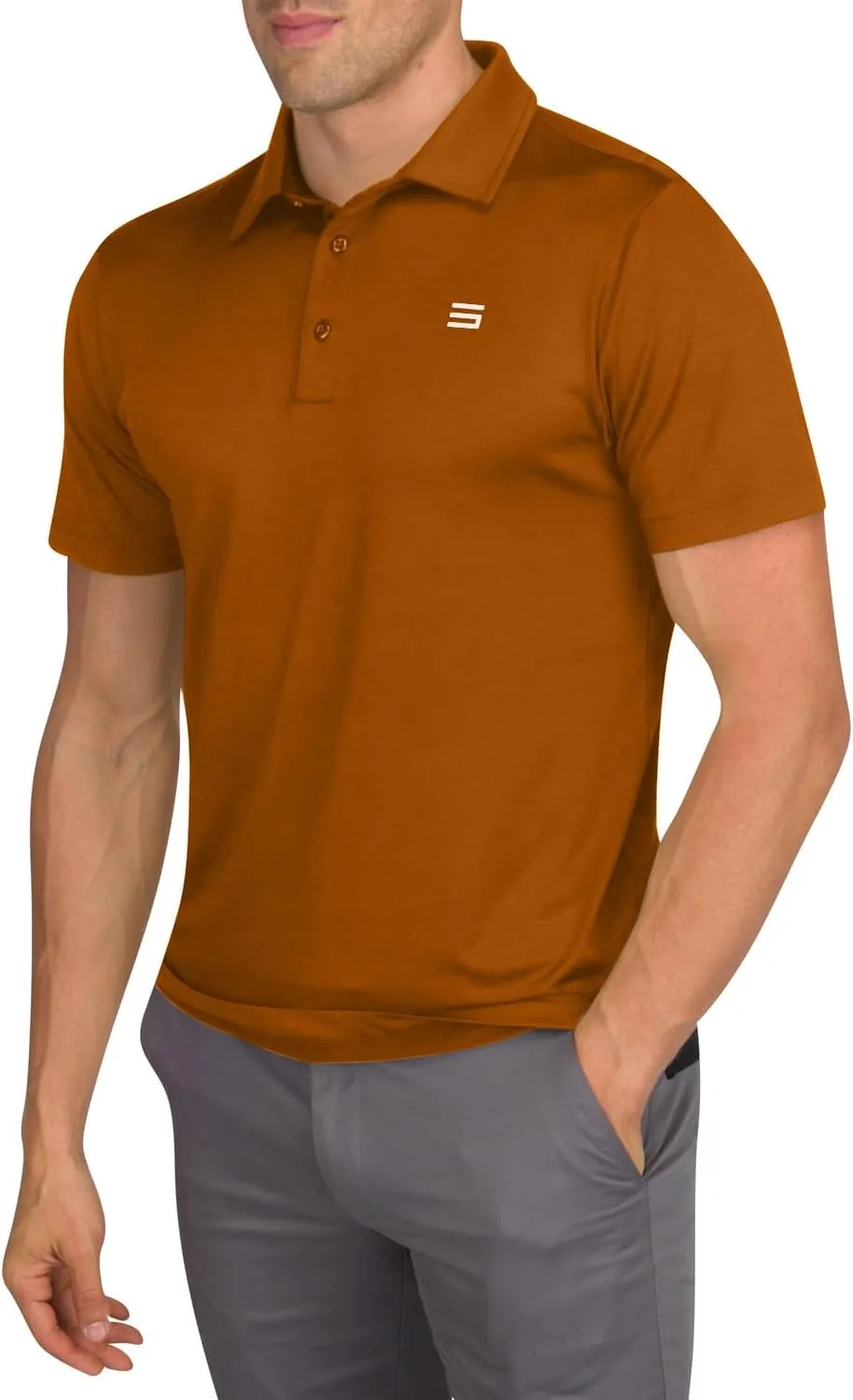 Men’s Untucked Golf Polo Shirts - The Perfect Length, Quick Dry, 4-Way Stretch Fabric. Moisture Wicking, UPF 50  Protection