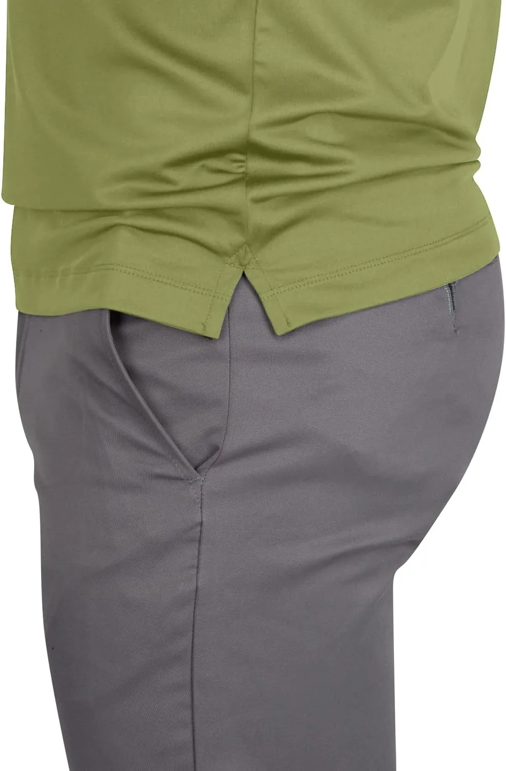 Men’s Untucked Golf Polo Shirts - The Perfect Length, Quick Dry, 4-Way Stretch Fabric. Moisture Wicking, UPF 50  Protection
