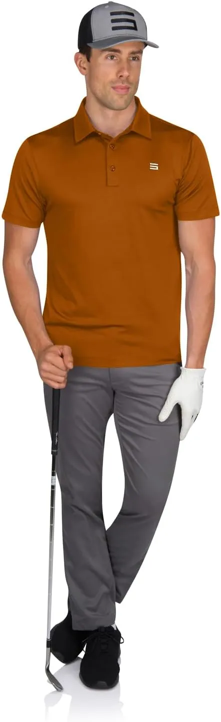Men’s Untucked Golf Polo Shirts - The Perfect Length, Quick Dry, 4-Way Stretch Fabric. Moisture Wicking, UPF 50  Protection