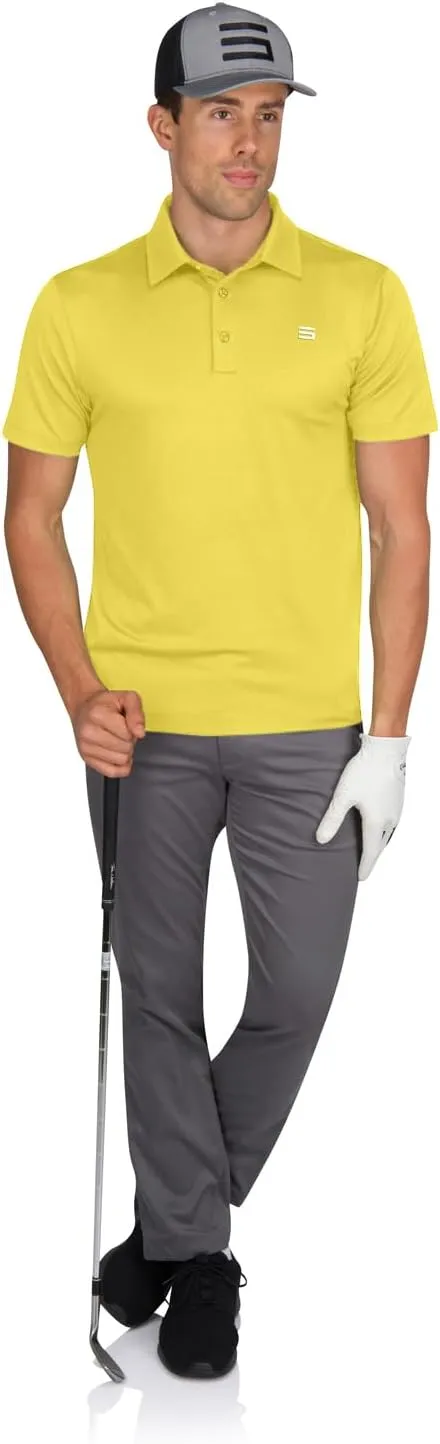 Men’s Untucked Golf Polo Shirts - The Perfect Length, Quick Dry, 4-Way Stretch Fabric. Moisture Wicking, UPF 50  Protection