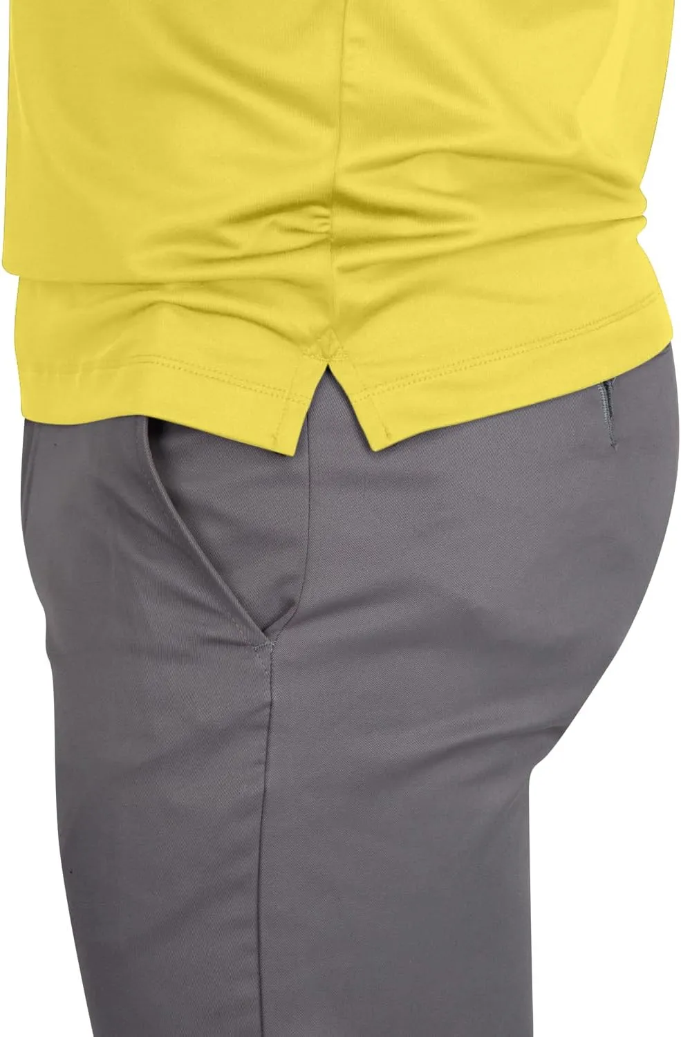 Men’s Untucked Golf Polo Shirts - The Perfect Length, Quick Dry, 4-Way Stretch Fabric. Moisture Wicking, UPF 50  Protection