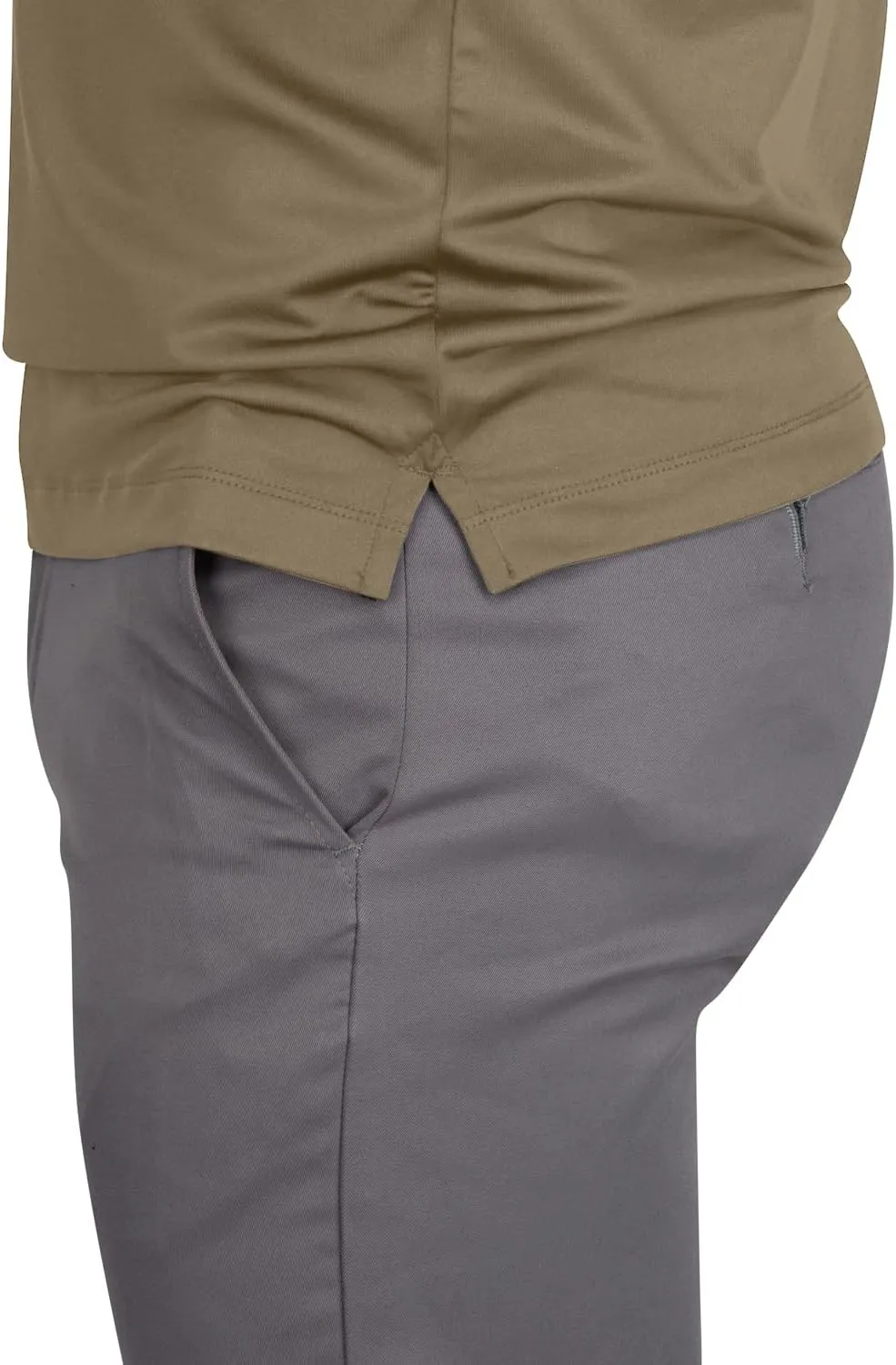 Men’s Untucked Golf Polo Shirts - The Perfect Length, Quick Dry, 4-Way Stretch Fabric. Moisture Wicking, UPF 50  Protection