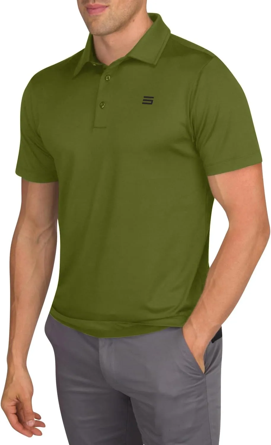 Men’s Untucked Golf Polo Shirts - The Perfect Length, Quick Dry, 4-Way Stretch Fabric. Moisture Wicking, UPF 50  Protection