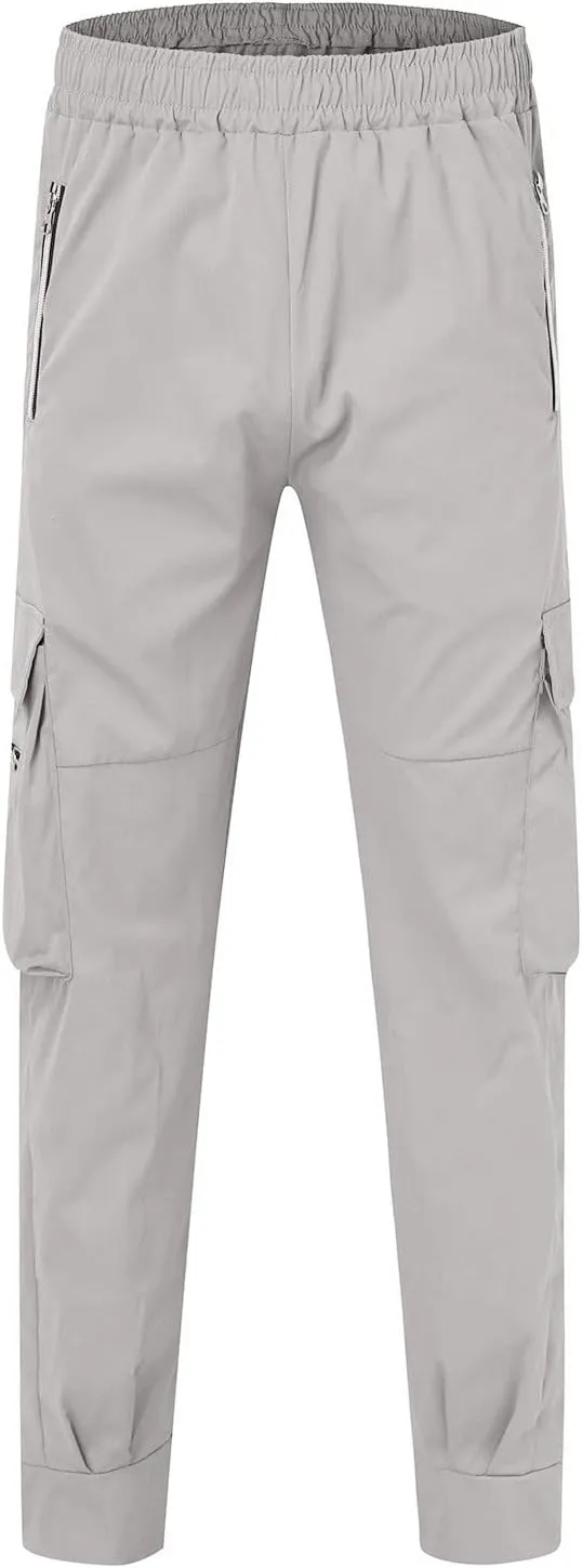 Mens Workout Cargo Sweatpants for Men Relaxed Fit S-5XL Men's Tactical Pants Tactical Trousers with 6 Pockets Sports