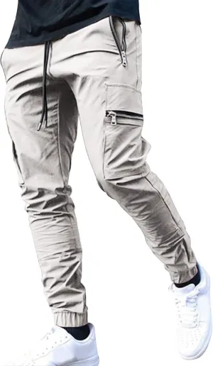 Mens Workout Cargo Sweatpants for Men Relaxed Fit S-5XL Men's Tactical Pants Tactical Trousers with 6 Pockets Sports