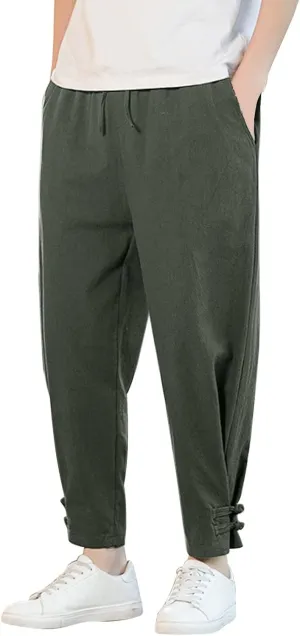 Mens Workout Cargo Sweatpants Pants Mens Athletic Workout Running Jogger Pants with Pockets Cargo Pants for Men Black