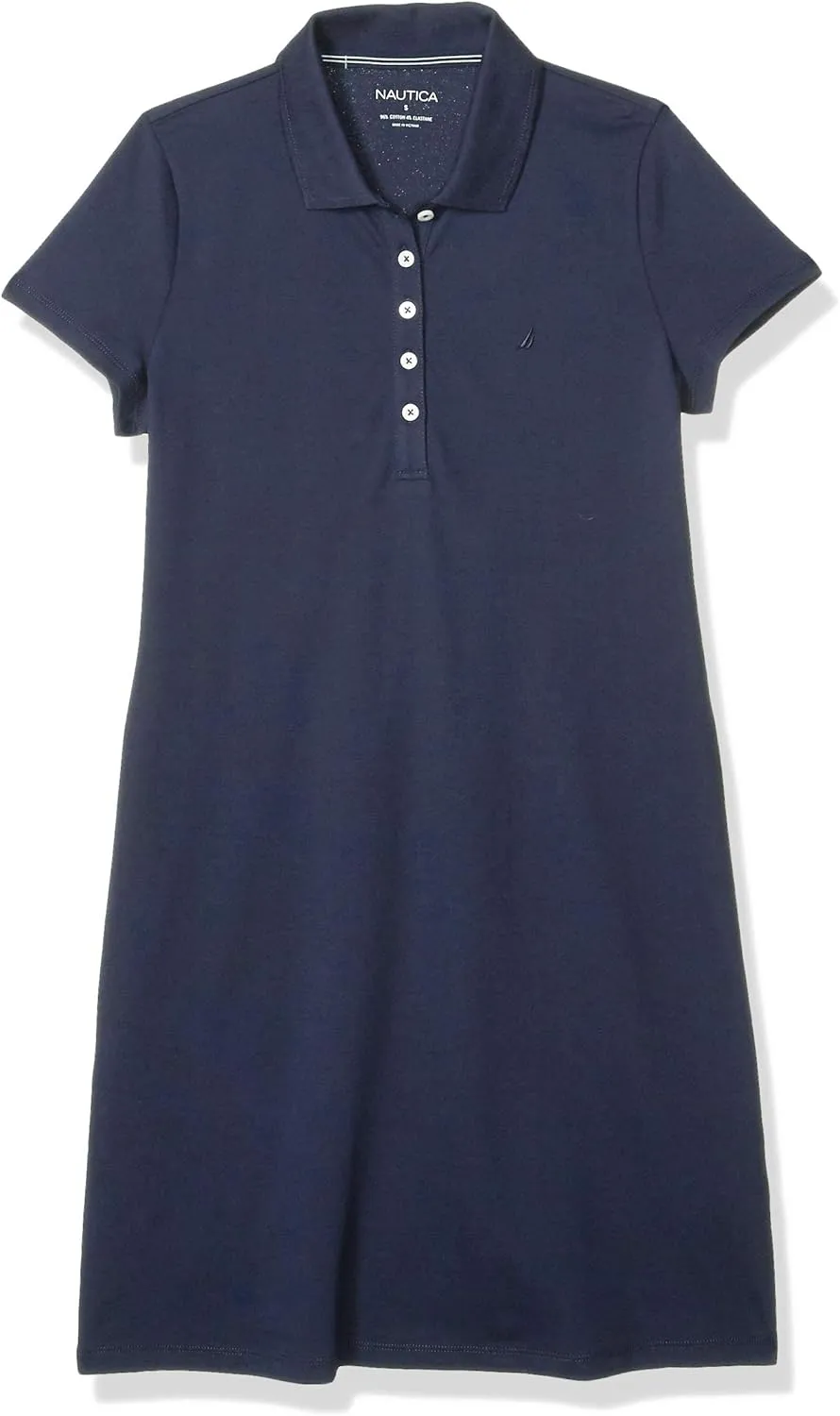 Nautica Women's Easy Classic Short Sleeve Stretch Cotton Polo Dress