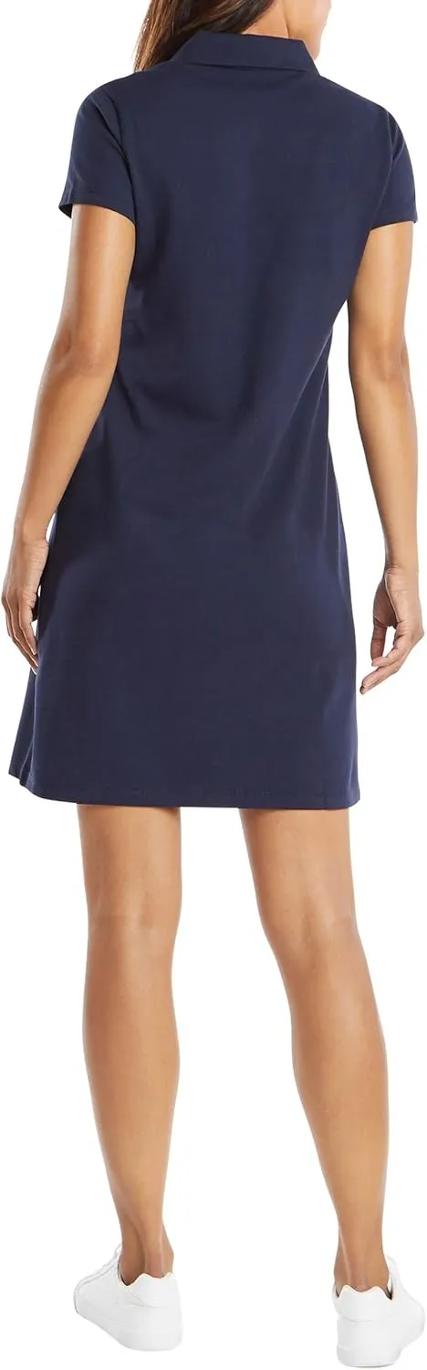Nautica Women's Easy Classic Short Sleeve Stretch Cotton Polo Dress