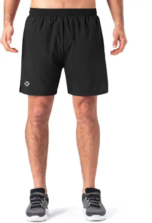 NAVISKIN Men's 5 inch Running Shorts Lightweight Quick Dry Workout Shorts Zipper Pocket