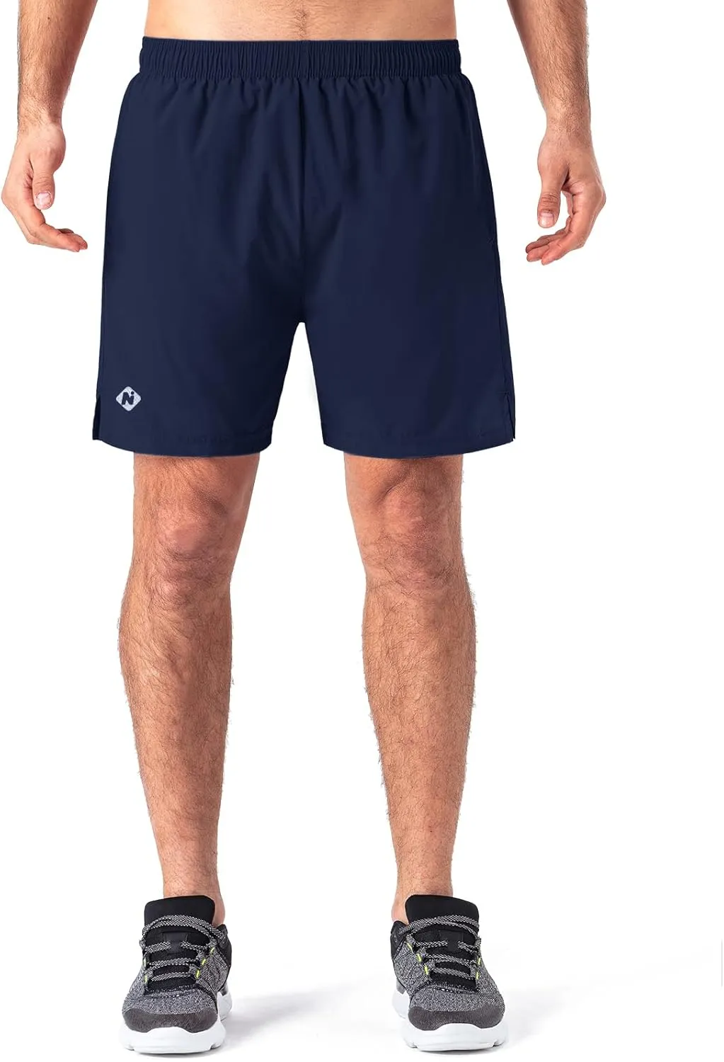NAVISKIN Men's 5 inch Running Shorts Lightweight Quick Dry Workout Shorts Zipper Pocket