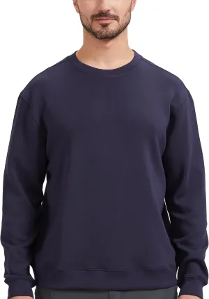 netdraw Men's Heavyweight Bamboo Viscose Scuba Sweatshirt Relaxed Fit Soft Smooth Knit Crewneck Spacer Pullovers