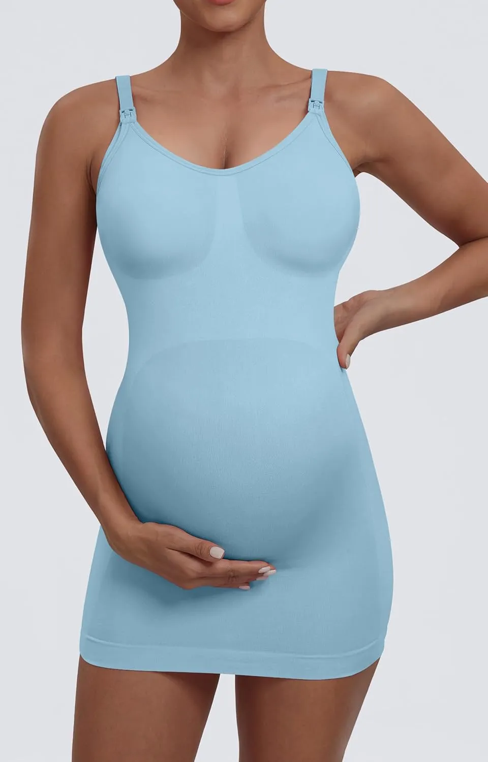 Nursing Tanks for Women Breastfeeding - Seamless Maternity Cami Shirts Pregnancy Tops (3 Packs)