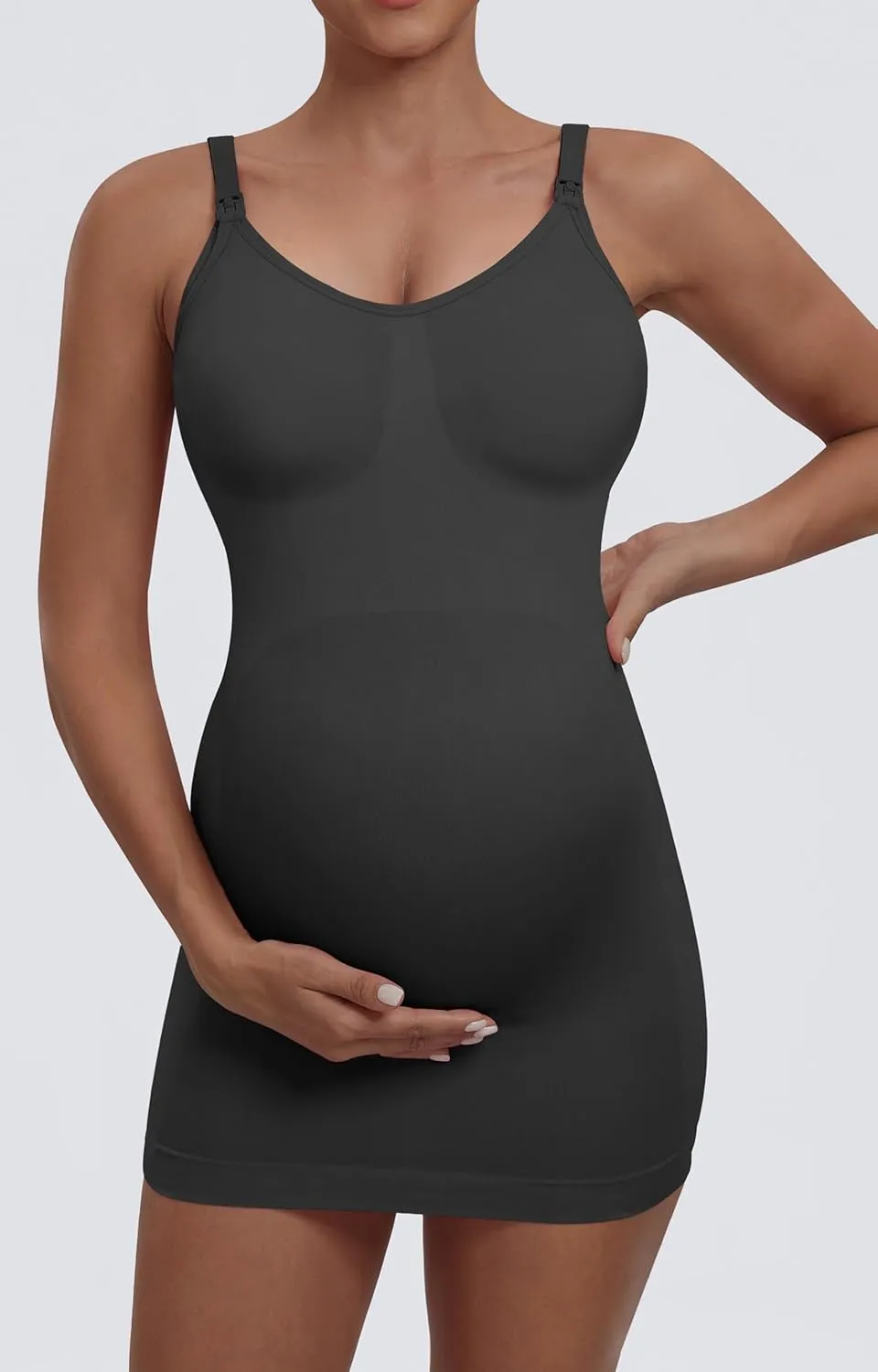 Nursing Tanks for Women Breastfeeding - Seamless Maternity Cami Shirts Pregnancy Tops (3 Packs)