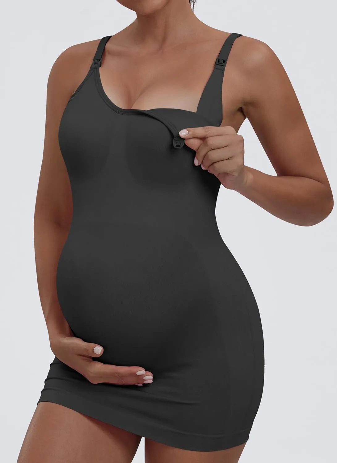 Nursing Tanks for Women Breastfeeding - Seamless Maternity Cami Shirts Pregnancy Tops (3 Packs)