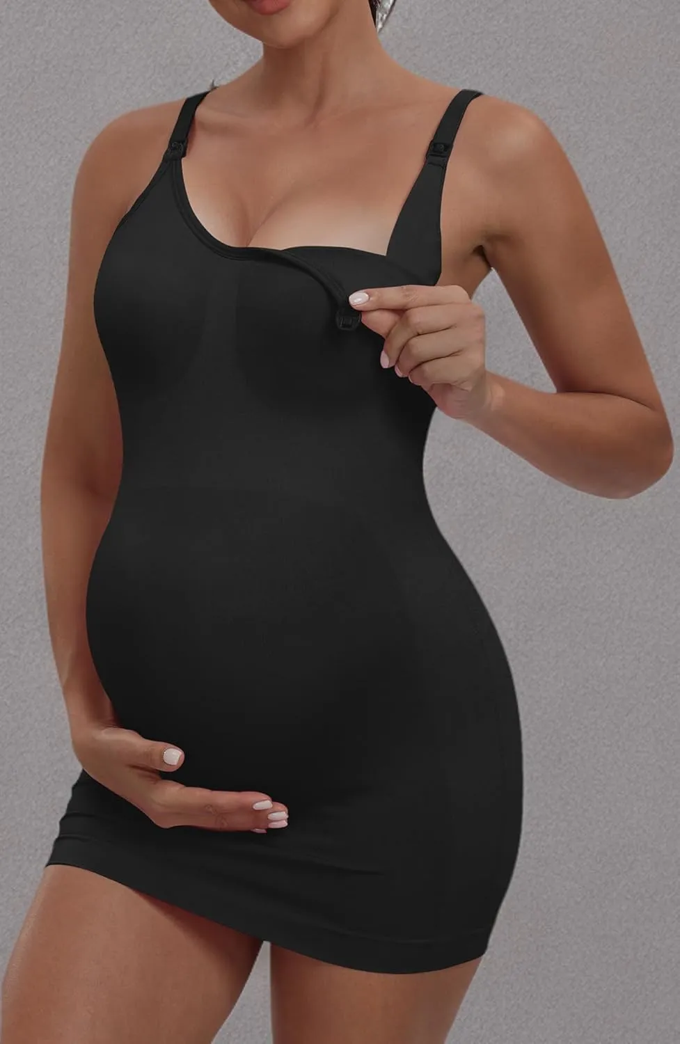 Nursing Tanks for Women Breastfeeding - Seamless Maternity Cami Shirts Pregnancy Tops (3 Packs)