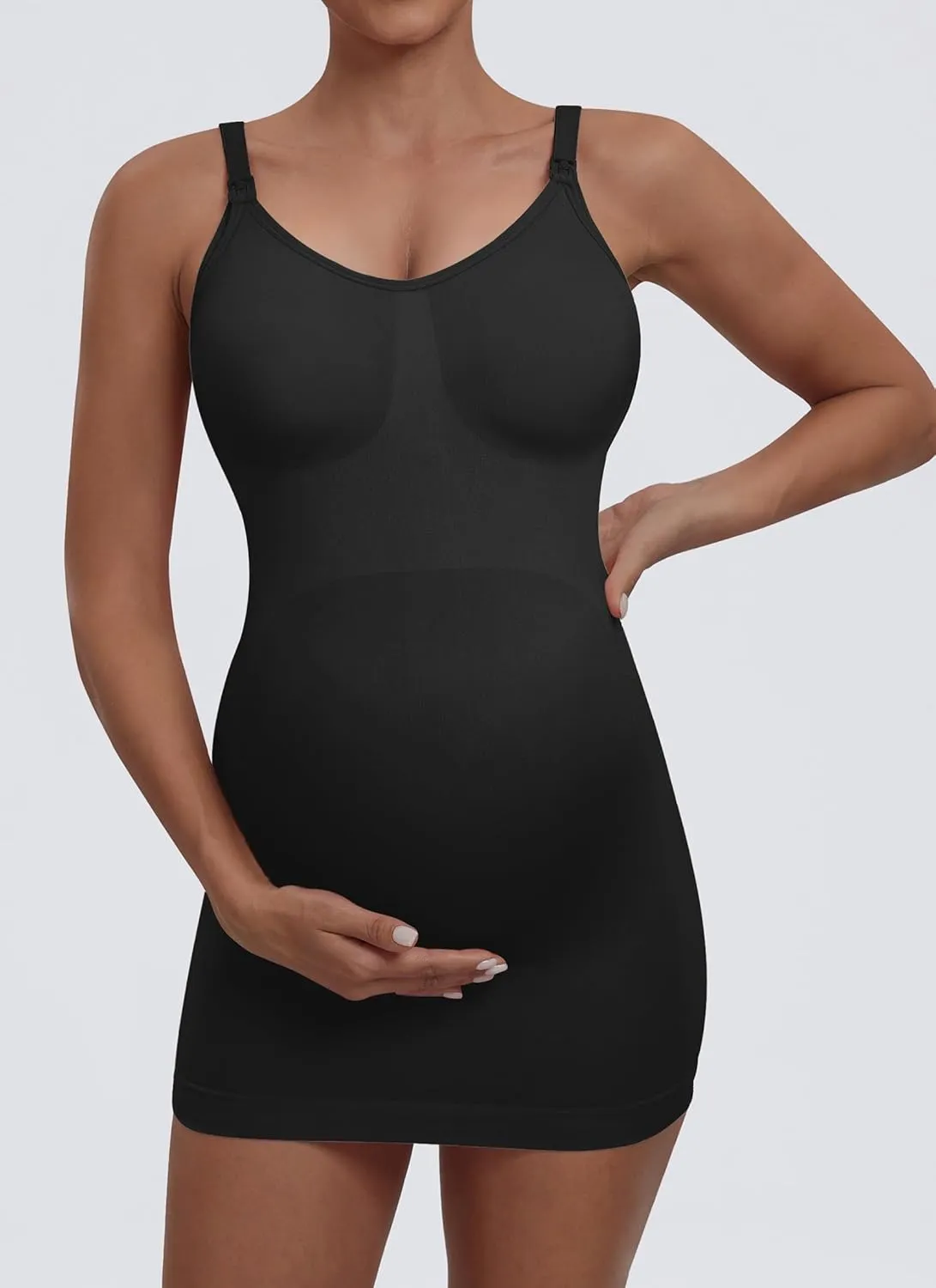 Nursing Tanks for Women Breastfeeding - Seamless Maternity Cami Shirts Pregnancy Tops (3 Packs)