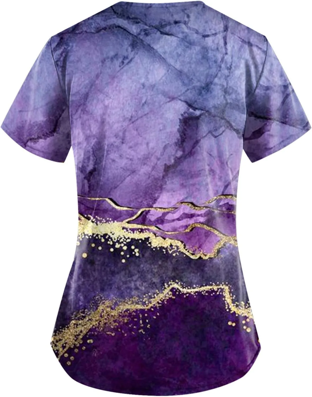 OIOLOYJM Plus Size Scrubs for Women Nurse Gifts Printed Tops Medical Nursing Stretchy Shirts