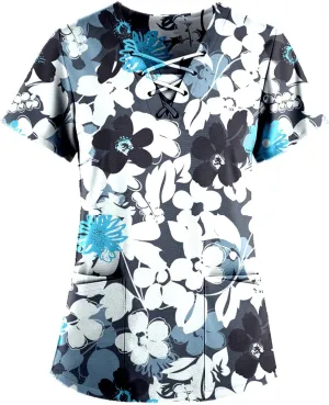 OIOLOYJM Plus Size Scrubs for Women Nurse Gifts Printed Tops Medical Nursing Stretchy Shirts
