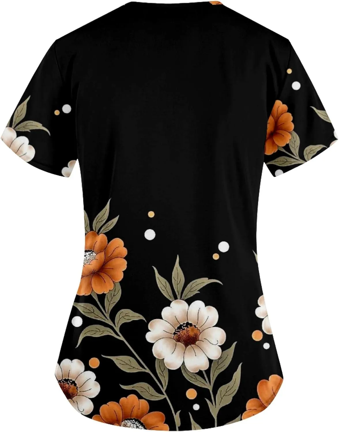 OIOLOYJM Plus Size Scrubs for Women Nurse Gifts Printed Tops Medical Nursing Stretchy Shirts
