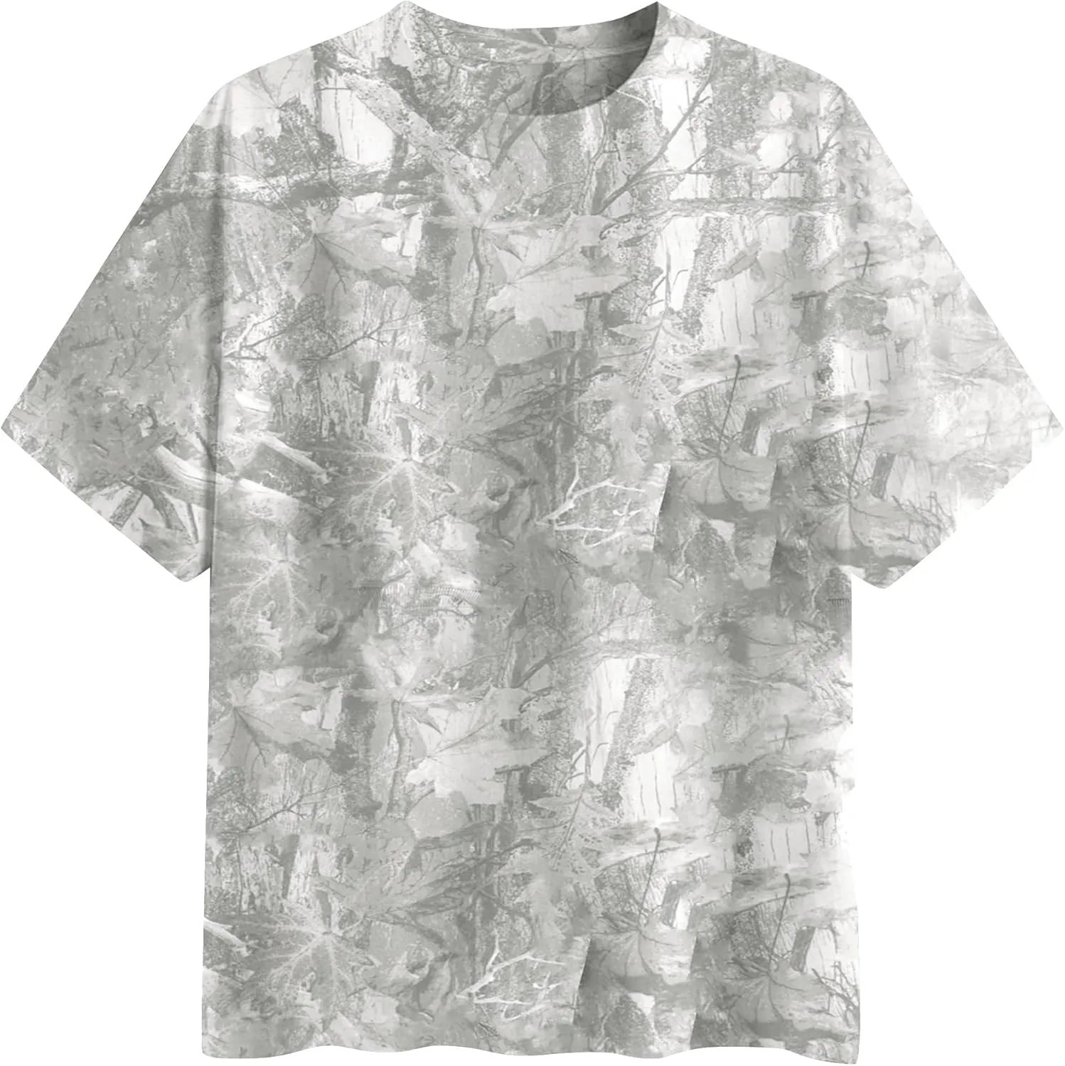 Oversized Camo T Shirts for Women Men Maple Leaf Short Sleeve Camo Tee Shirt Summer Casual Graphic Tops Streetwear