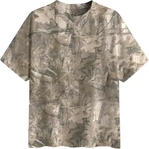 Oversized Camo T Shirts for Women Men Maple Leaf Short Sleeve Camo Tee Shirt Summer Casual Graphic Tops Streetwear