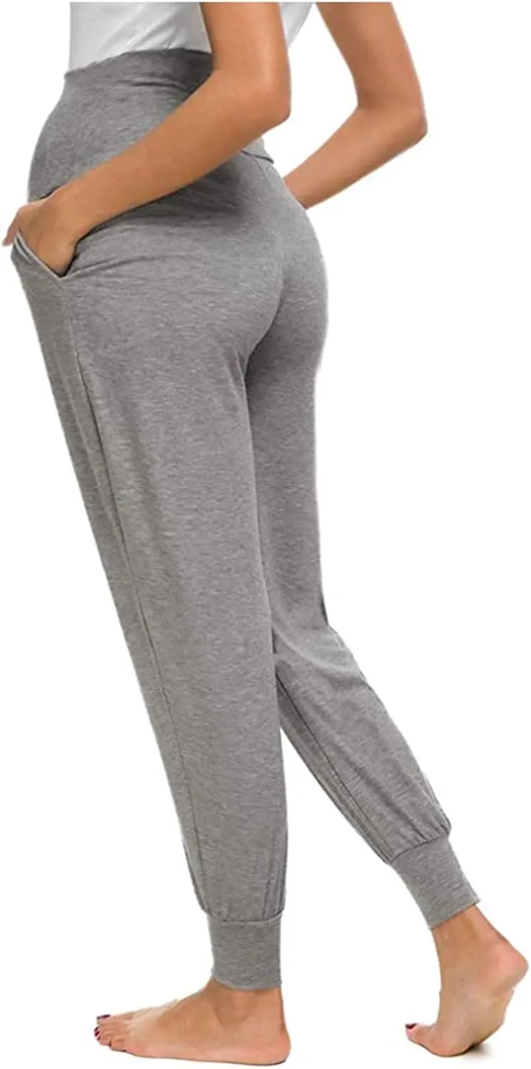 Plus Size Maternity Clothes Stretchy Pants Women's Solid Color Casual Comfortable Pants Womens Tall Pregnancy