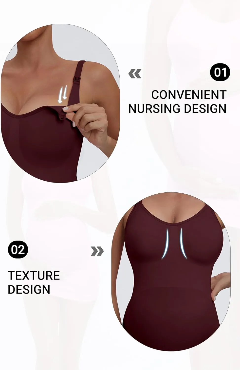 Seamless Nursing Tanks for Women Breastfeeding - Maternity Cami Shirts Pregnancy Tops (3 Packs)