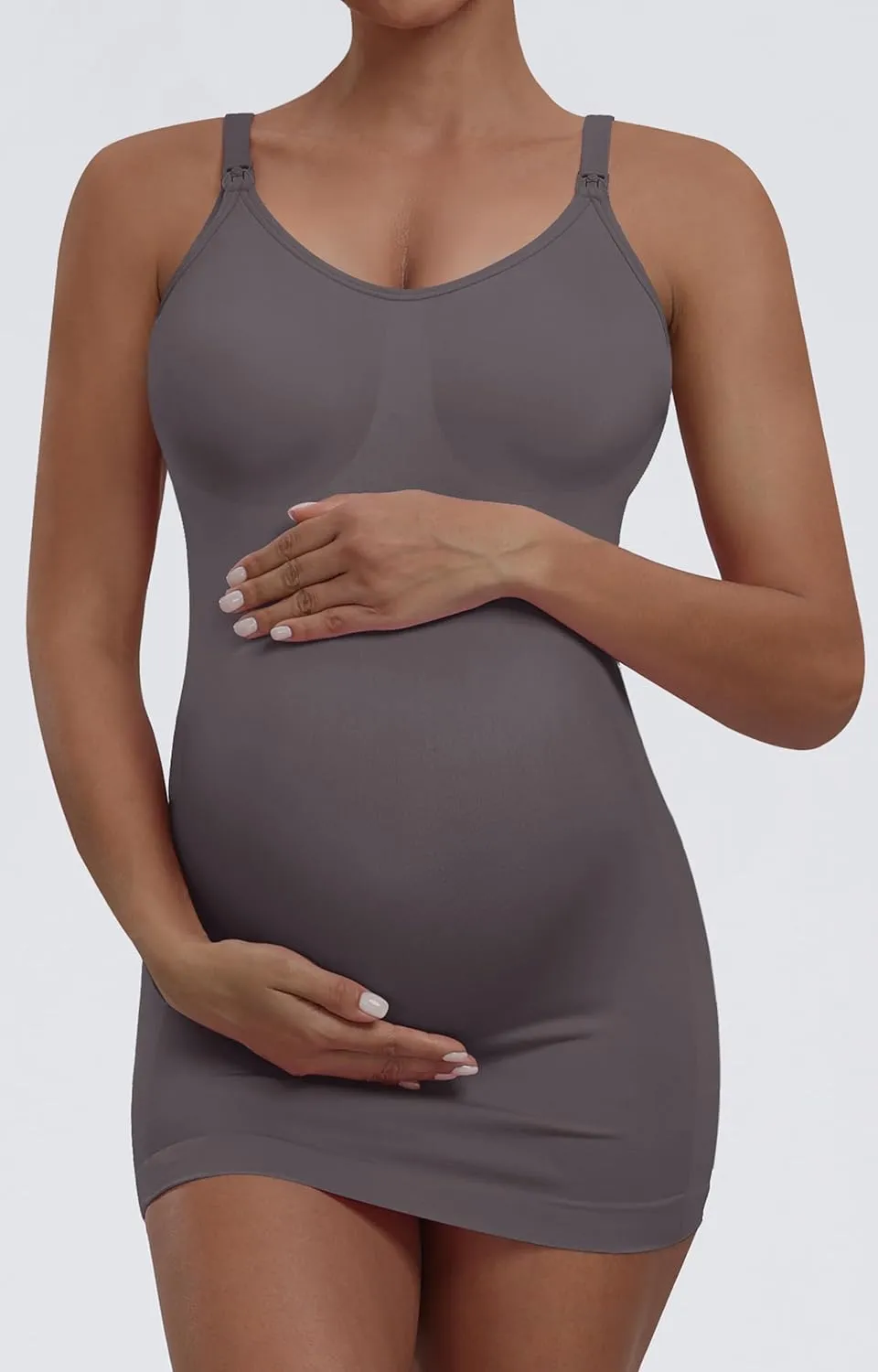 Seamless Nursing Tanks for Women Breastfeeding - Maternity Cami Shirts Pregnancy Tops (3 Packs)