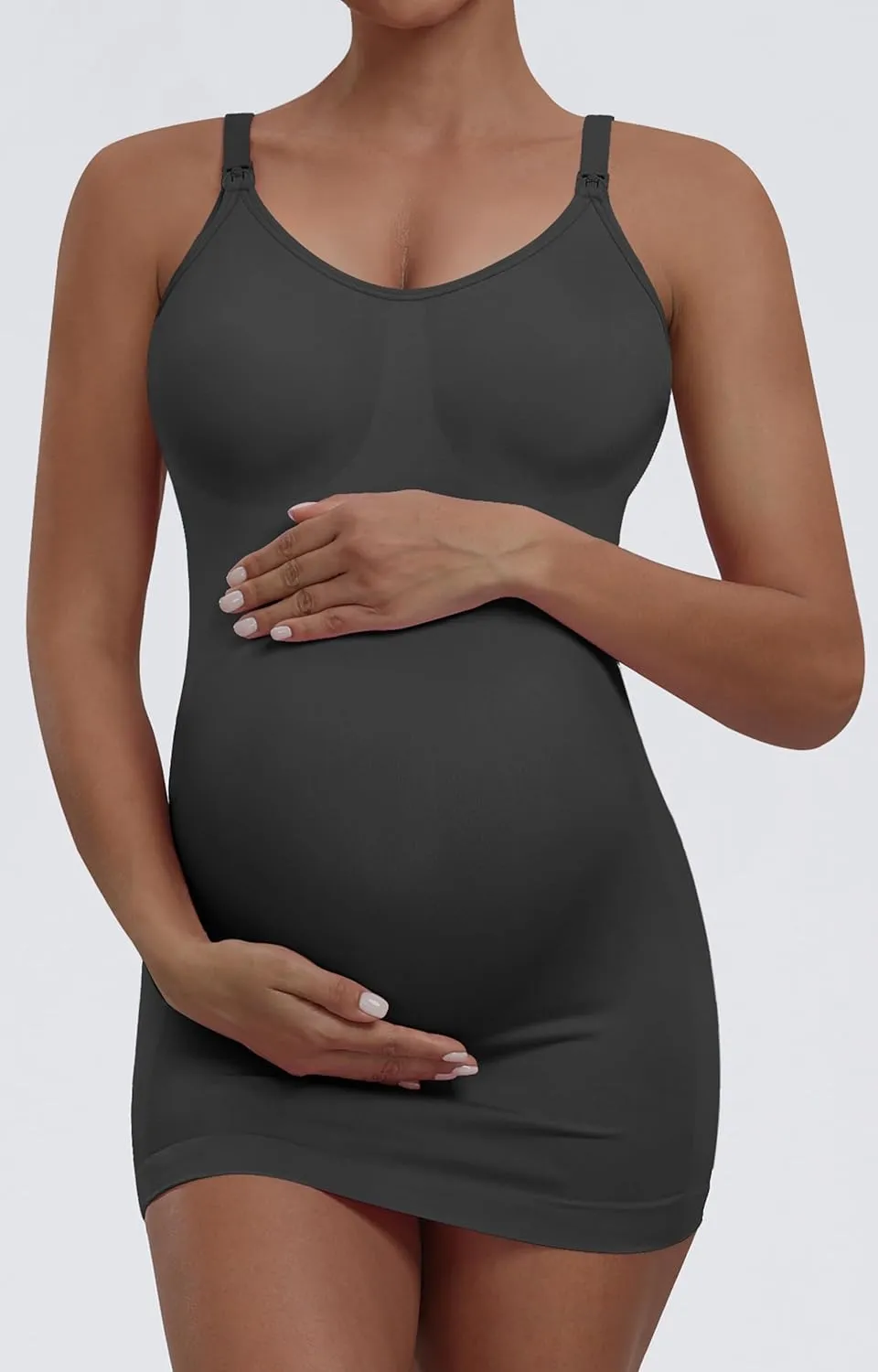 Seamless Nursing Tanks for Women Breastfeeding - Maternity Cami Shirts Pregnancy Tops (3 Packs)