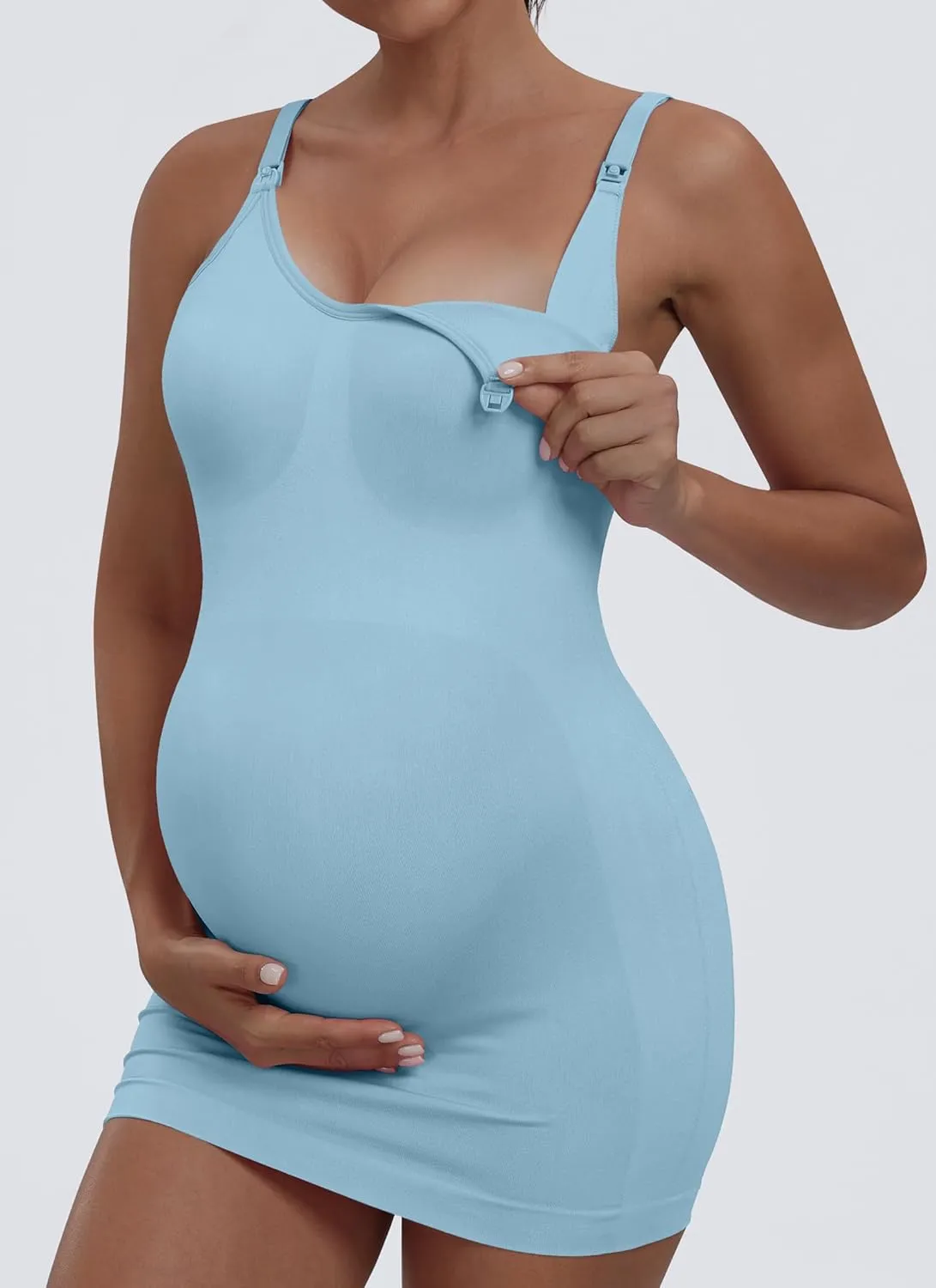 Seamless Nursing Tanks for Women Breastfeeding - Maternity Cami Shirts Pregnancy Tops (3 Packs)