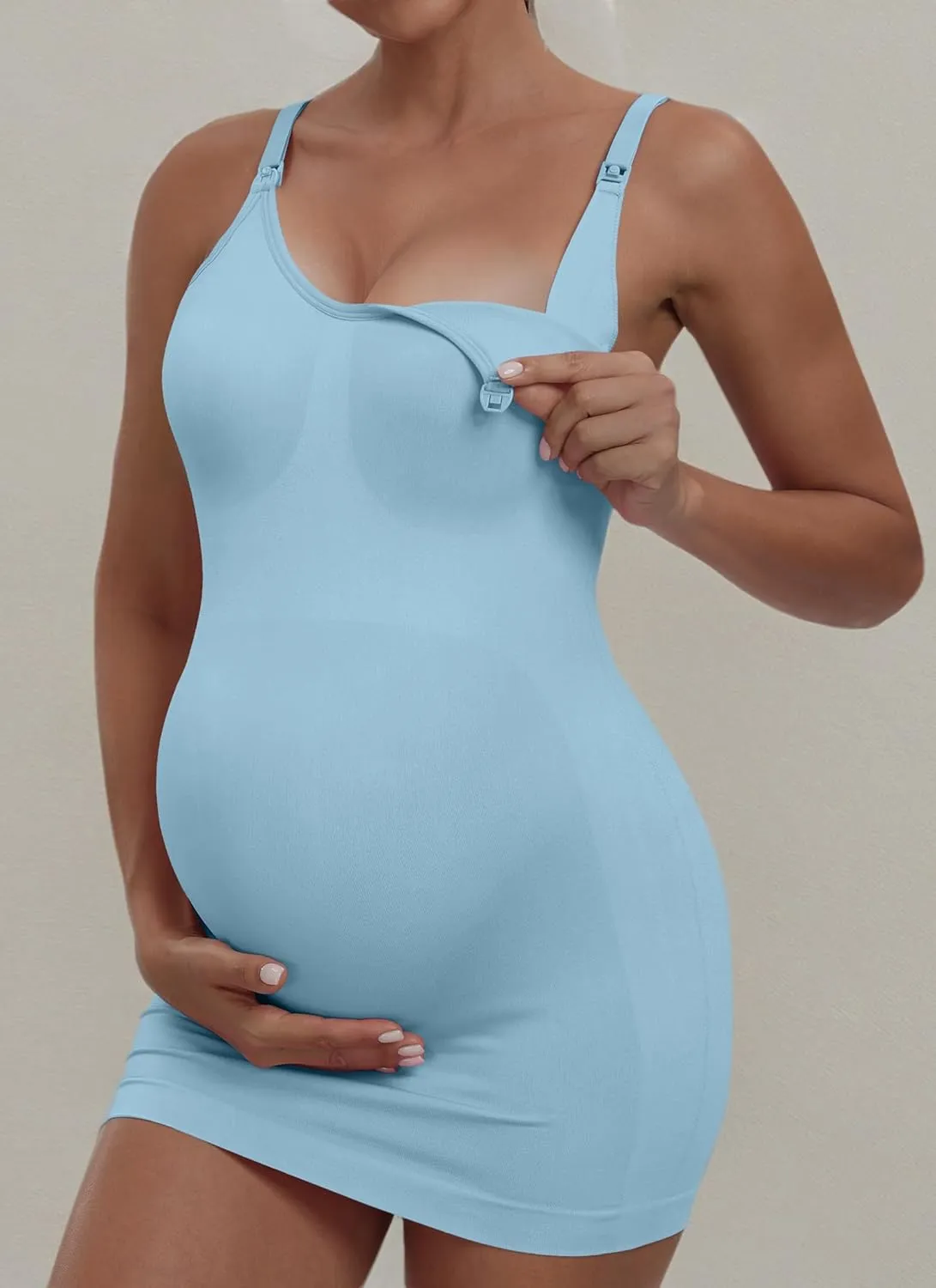 Seamless Nursing Tanks for Women Breastfeeding - Maternity Cami Shirts Pregnancy Tops (3 Packs)