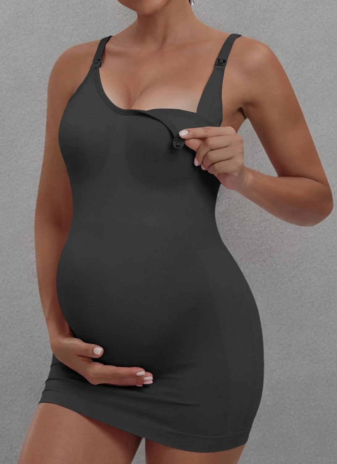 Seamless Nursing Tanks for Women Breastfeeding - Maternity Cami Shirts Pregnancy Tops (3 Packs)