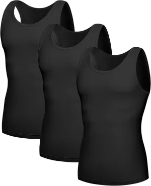 SlumberMee Mens Tank Tops Undershirts Viscose Made from Bamboo Soft Breathable Lightweight Cool Slim Fit A-Shirts Multipack
