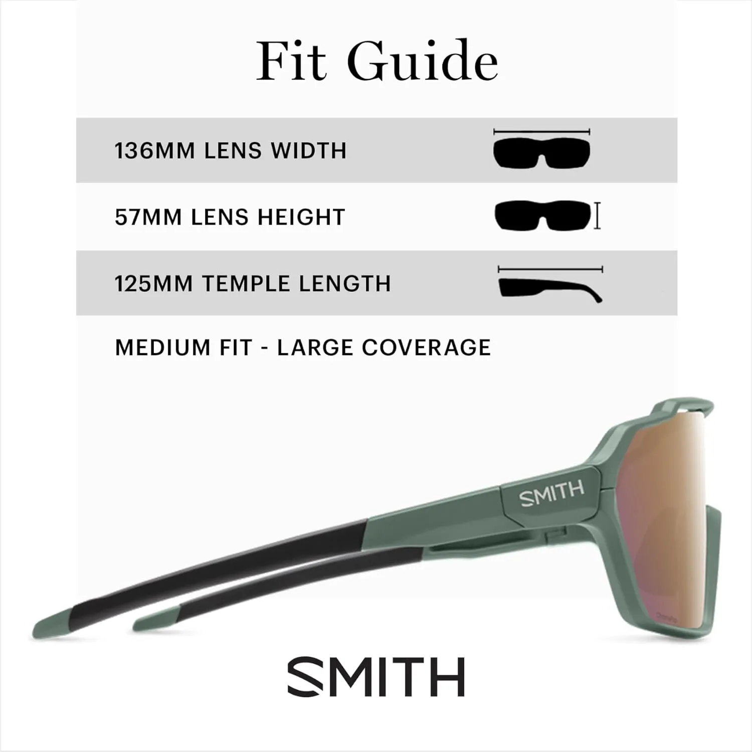 SMITH Optics Shift MAG Sunglasses – Shield Lens Performance Sports Sunglasses for Running, Biking, & More – For Men & Women