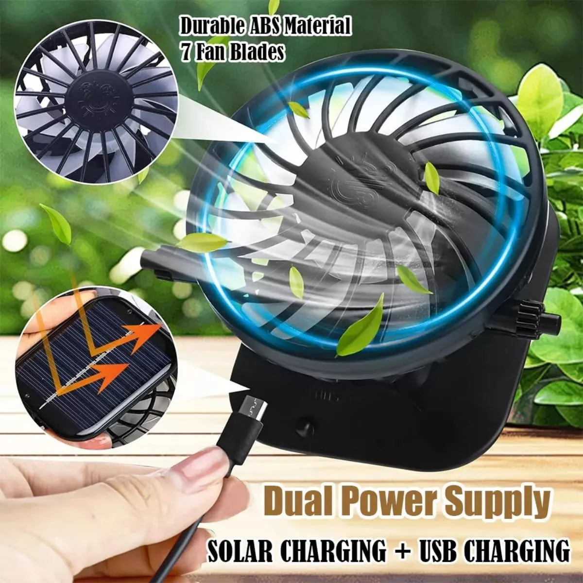 Solar Fan Hat Unisex Sun Bucket Hats Outdoor Wide Brim Sun Hat with 2 Solar Fan - Removable & USB Charging