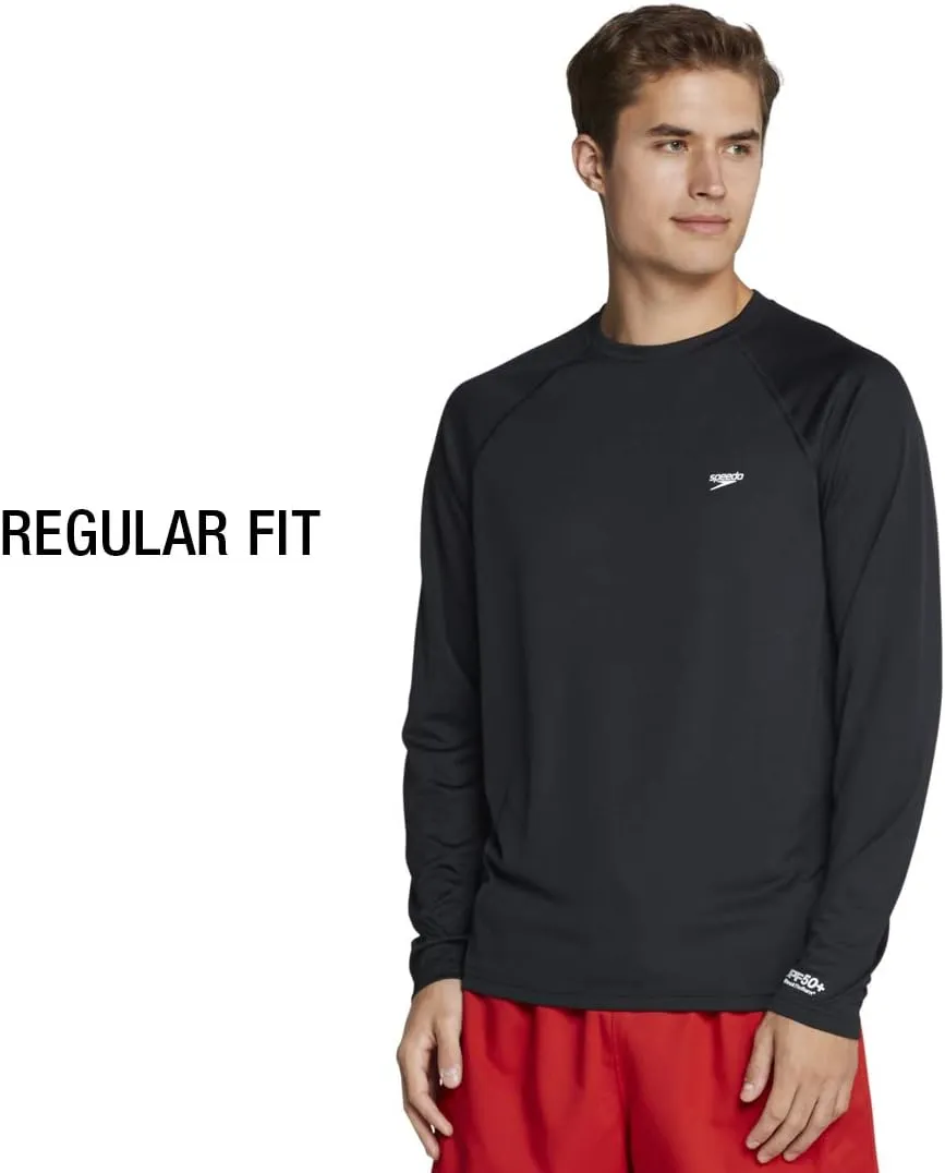 Speedo Men's Uv Swim Shirt Easy Long Sleeve Regular Fit