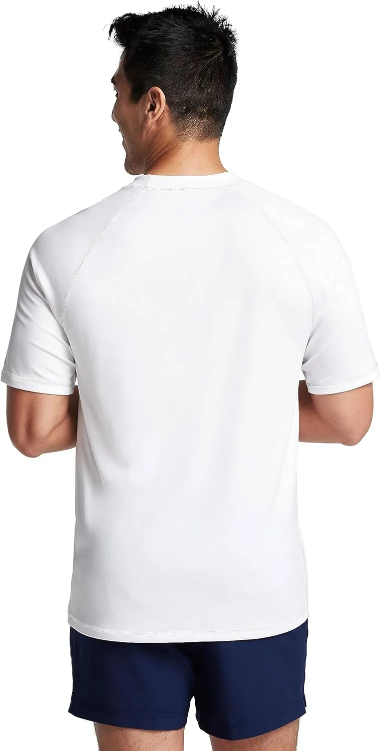 Speedo Men's UV Swim Shirt Short Sleeve Loose Fit Easy Tee