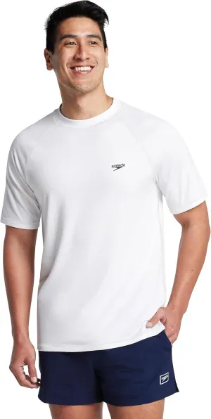 Speedo Men's UV Swim Shirt Short Sleeve Loose Fit Easy Tee
