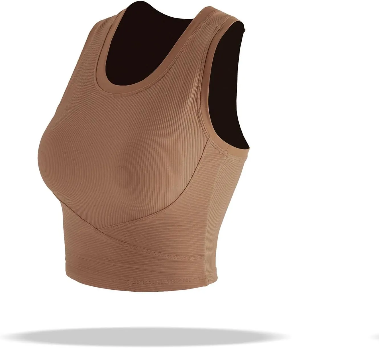 Sports Tanks Tops for Women Turtleneck Wide Strap Racerback Crop Top Stretchy Fitness Workout Yoga Shirts Outfit