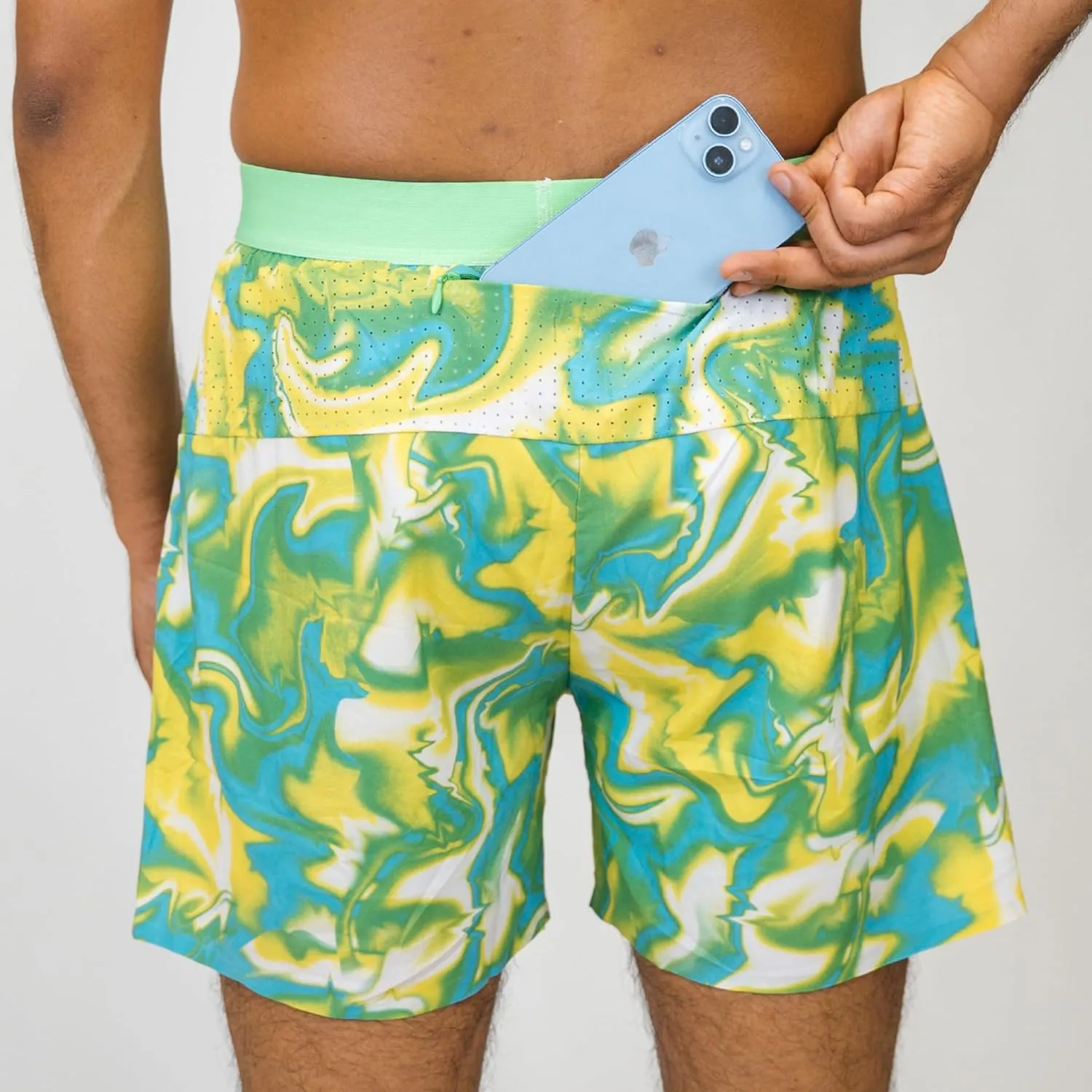Sprints Mens 2-in-1 Running Shorts, 5 inch Quick Dry Athletic Shorts w/Pockets, Breathable, 4-Way Stretch for Gym & Workout