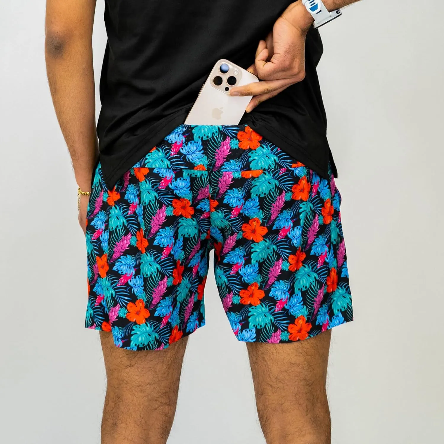 Sprints Mens 2-in-1 Running Shorts, 5 inch Quick Dry Athletic Shorts w/Pockets, Breathable, 4-Way Stretch for Gym & Workout