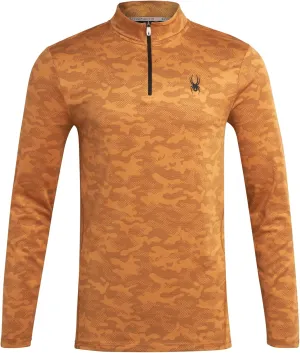 Spyder Men's Active Shirt - Quarter Zip Long Sleeve Fitted Performance Pullover - 1/4 Zip Camo Workout Top for Men (S-XL)