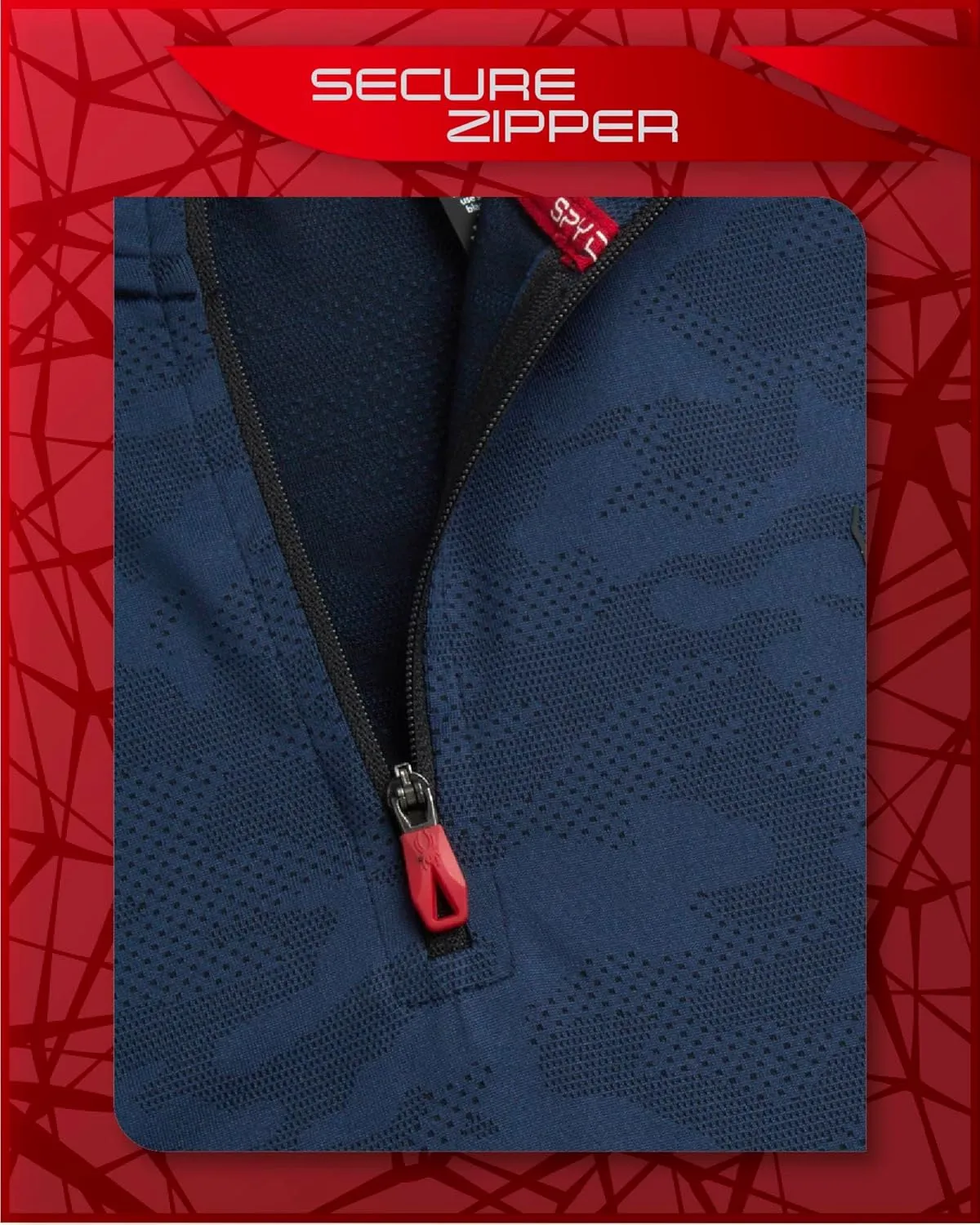 Spyder Men's Active Shirt - Quarter Zip Long Sleeve Fitted Performance Pullover - 1/4 Zip Camo Workout Top for Men (S-XL)