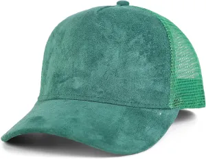Suede Mesh Back Baseball Caps for Men Women Trendy Trucker Hats Dad Hat Sports Hat Breathable Snapback Hats 2025