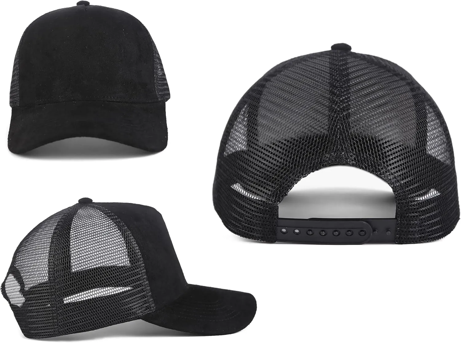 Suede Mesh Back Baseball Caps for Men Women Trendy Trucker Hats Dad Hat Sports Hat Breathable Snapback Hats 2025