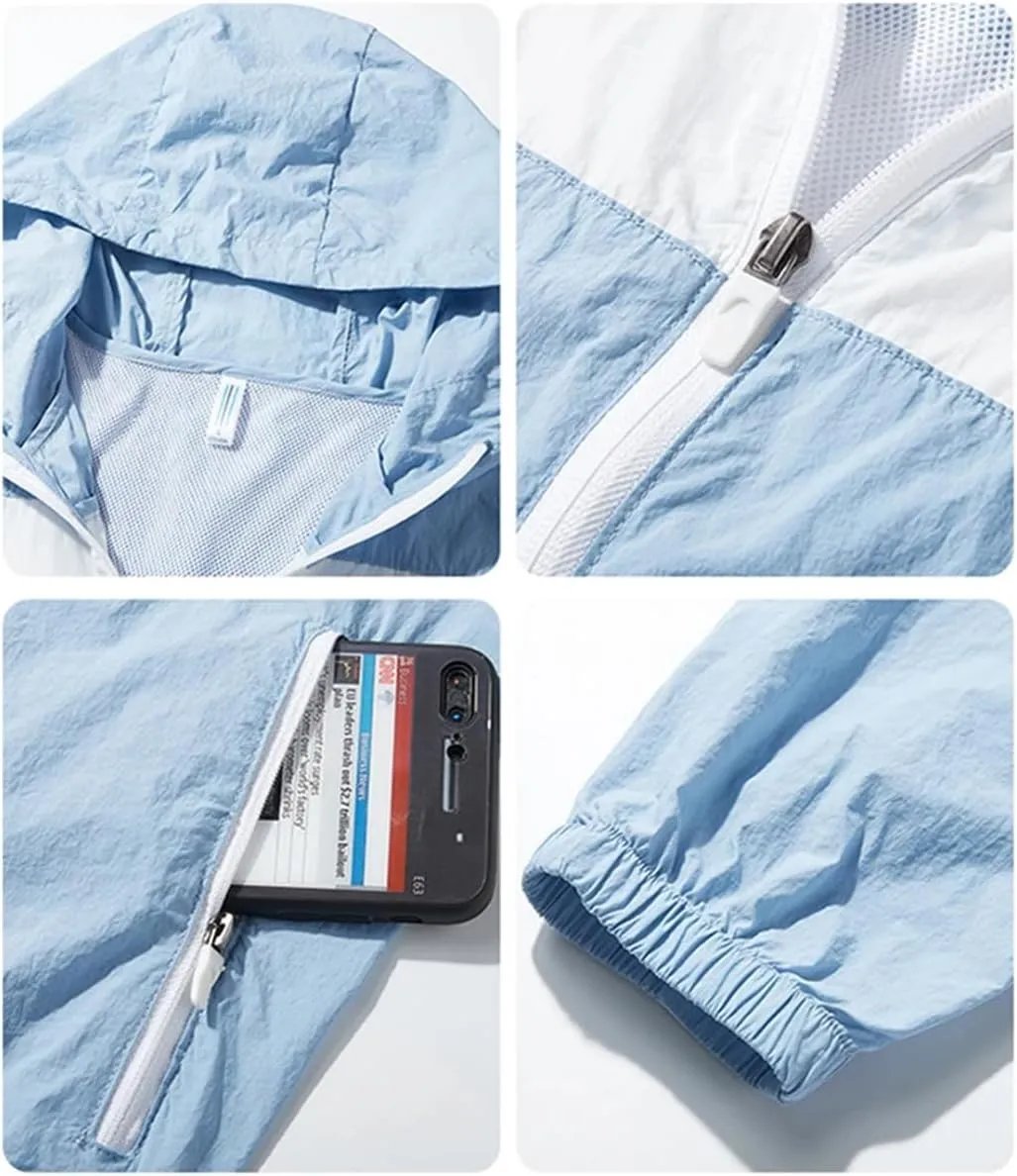 Summer Smart Fan Cooling Coat Outdoor Anti-UV Jacket Quick Cooling Breathable Top for Men Women Fishing Cycling