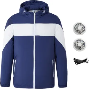Summer Smart Fan Cooling Coat Outdoor Anti-UV Jacket Quick Cooling Breathable Top for Men Women Fishing Cycling